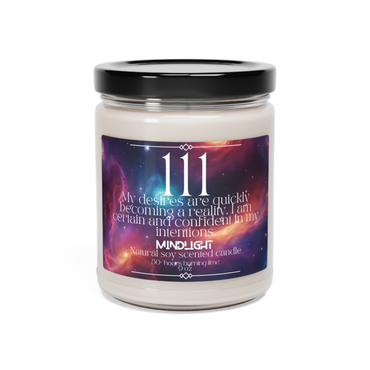 Angel Numbers - 111 Manifest Soy Candle, 9oz - MindLight Apparel - Angel Numbers - 111 Manifest Soy Candle, 9oz - Unscented - 9oz -