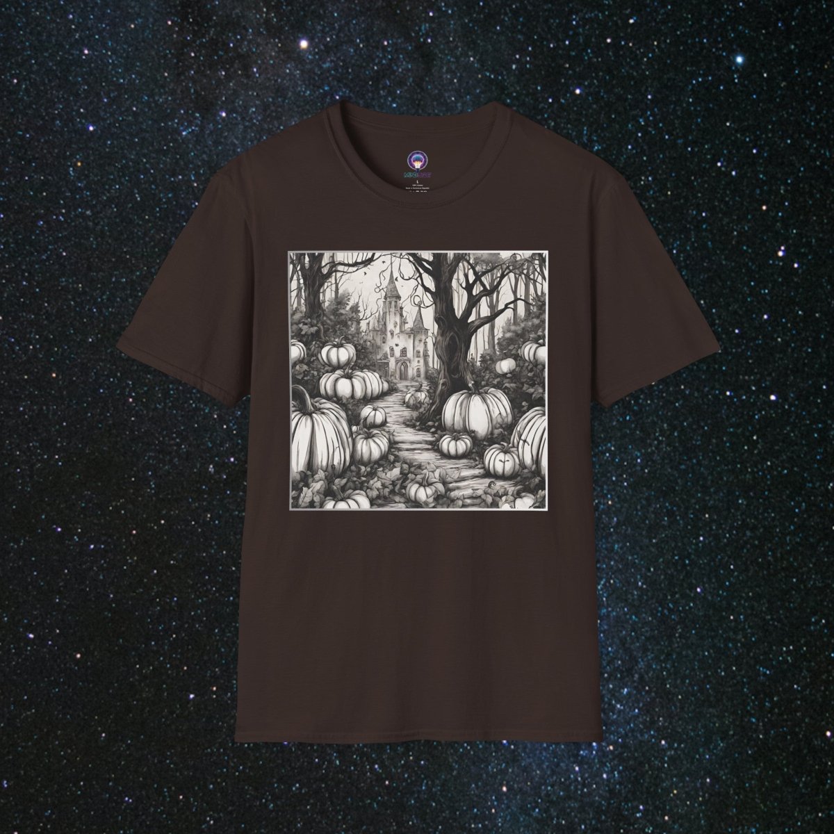 Arcane Shadows Unisex Softstyle T - Shirt - MindLight Apparel - Arcane Shadows Unisex Softstyle T - Shirt - Dark Chocolate - S -