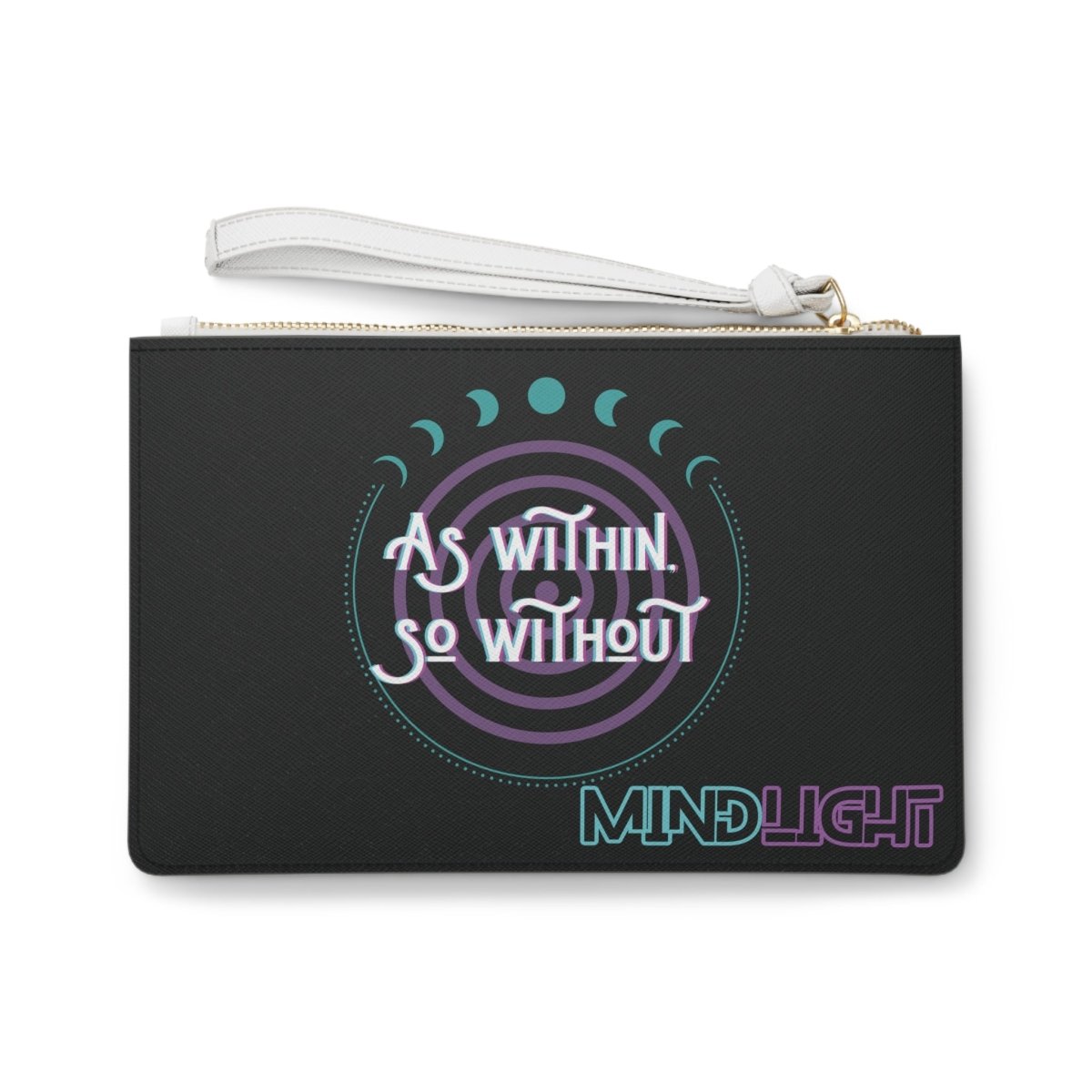 As Above, So Below Clutch Bag (Black) - MindLight Apparel - As Above, So Below Clutch Bag (Black) - One size - -