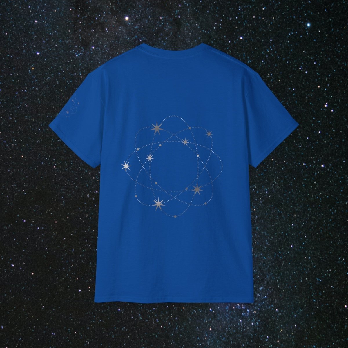 'Atomic Cosmos' Loose Fit Women's Tee - MindLight Apparel - 'Atomic Cosmos' Loose Fit Women's Tee - Indigo Blue - S -