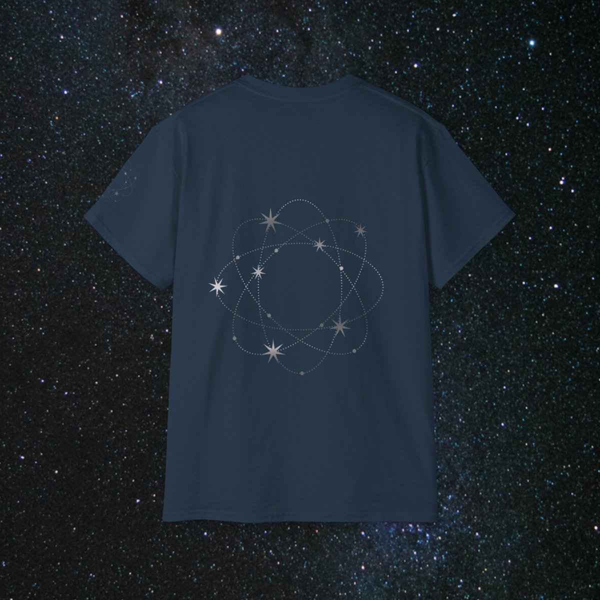 'Atomic Cosmos' Loose Fit Women's Tee - MindLight Apparel - 'Atomic Cosmos' Loose Fit Women's Tee - Indigo Blue - S -
