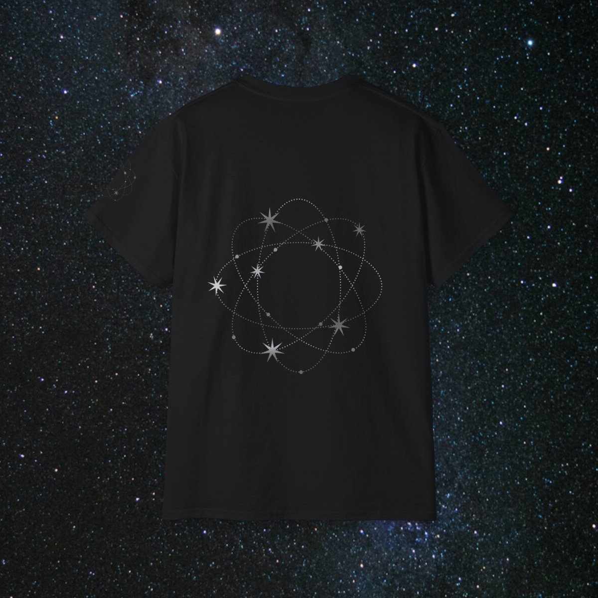'Atomic Cosmos' Loose Fit Women's Tee - MindLight Apparel - 'Atomic Cosmos' Loose Fit Women's Tee - Indigo Blue - S -