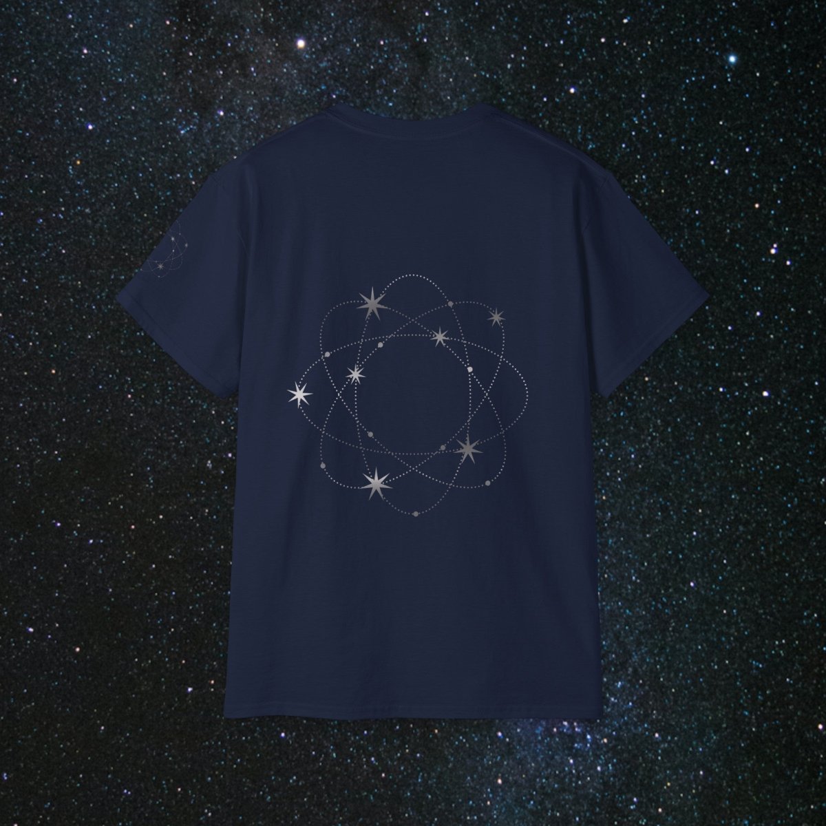 'Atomic Cosmos' Loose Fit Women's Tee - MindLight Apparel - 'Atomic Cosmos' Loose Fit Women's Tee - Indigo Blue - S -