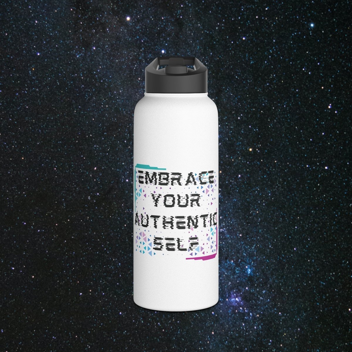 Authentic Self Stainless Steel Water Bottle - MindLight Apparel - Authentic Self Stainless Steel Water Bottle - 32oz - White -