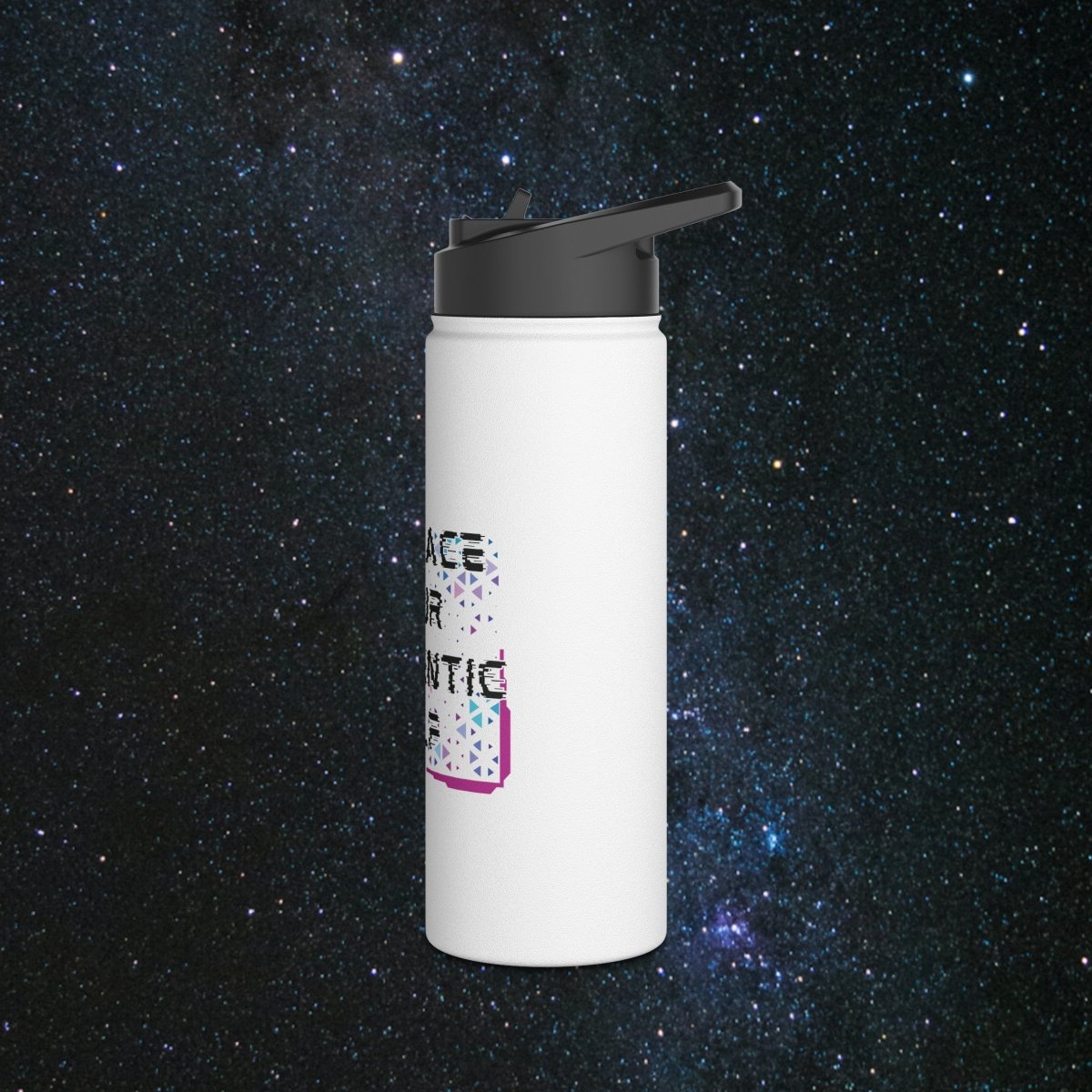 Authentic Self Stainless Steel Water Bottle - MindLight Apparel - Authentic Self Stainless Steel Water Bottle - 18oz - White -