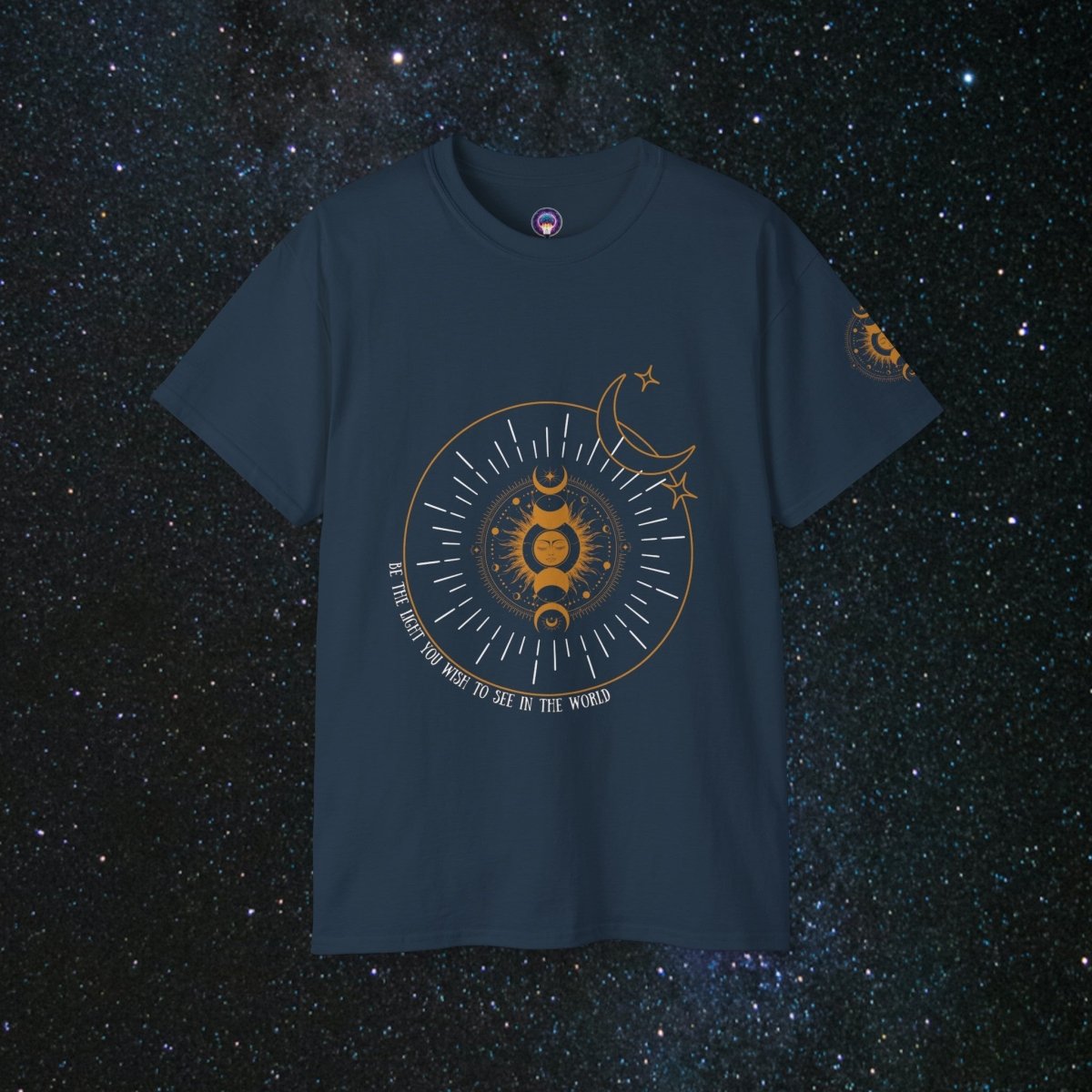 'Be The Light' Loose Fit Women's Tee - MindLight Apparel - 'Be The Light' Loose Fit Women's Tee - Blue Dusk - S -