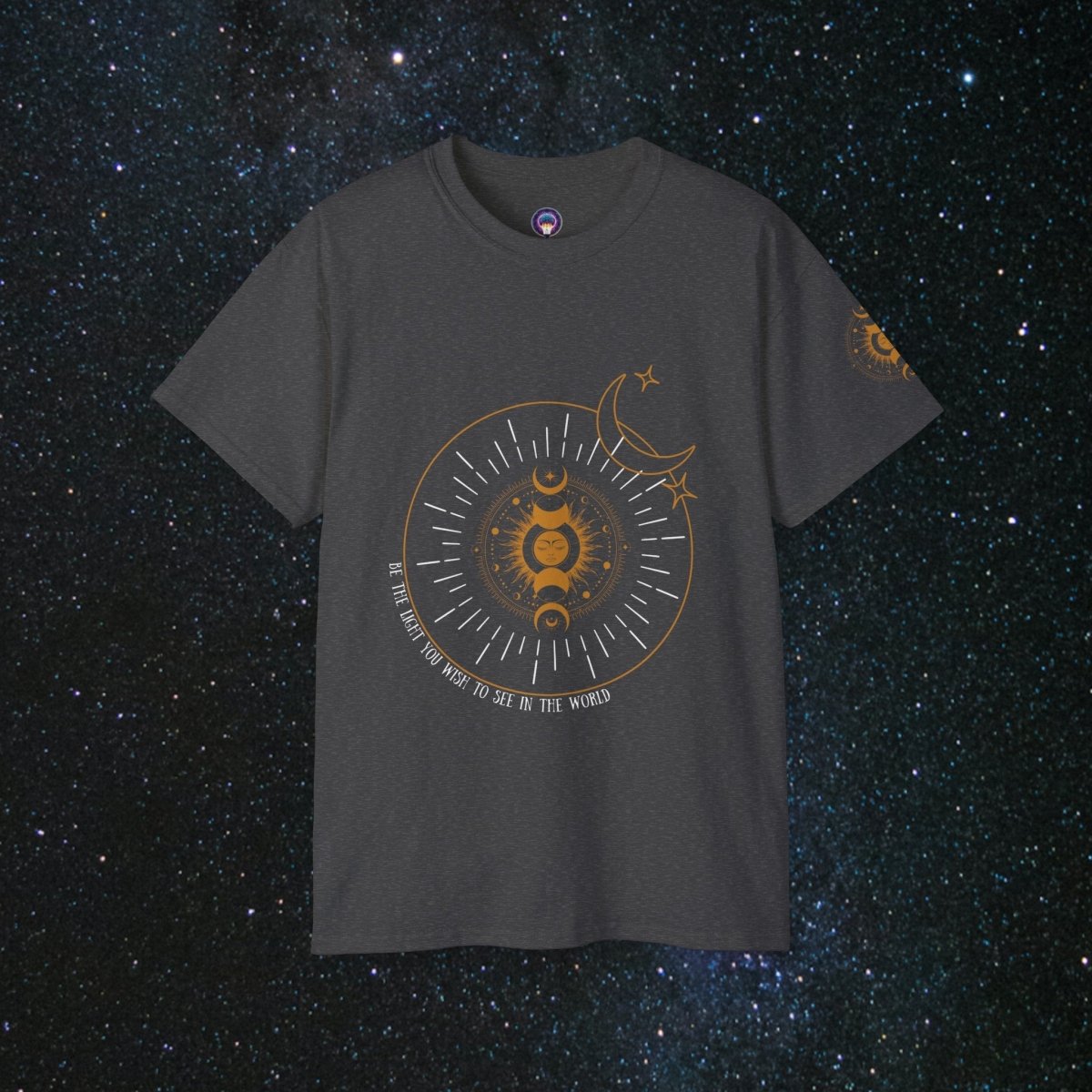 'Be The Light' Loose Fit Women's Tee - MindLight Apparel - 'Be The Light' Loose Fit Women's Tee - Dark Heather - S -