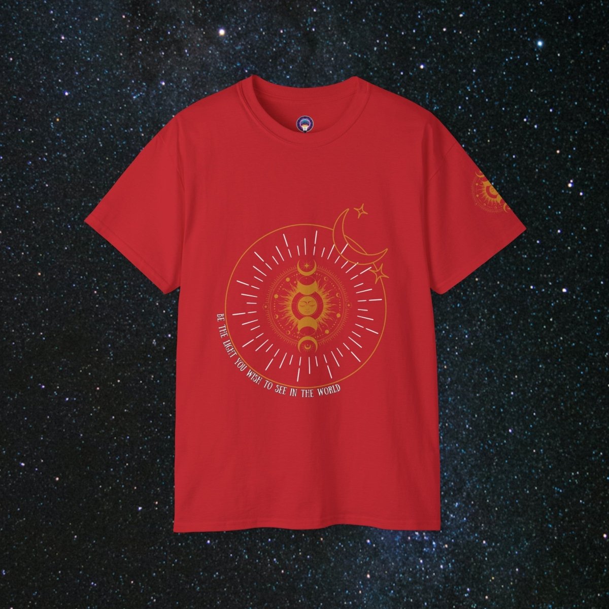 'Be The Light' Loose Fit Women's Tee - MindLight Apparel - 'Be The Light' Loose Fit Women's Tee - Red - S -