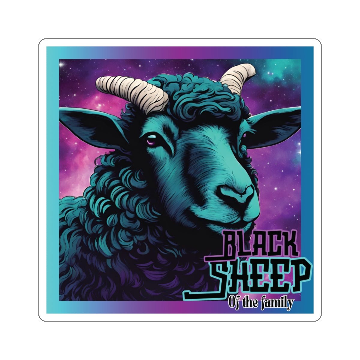 Black Sheep Stickers - MindLight Apparel - Black Sheep Stickers - 6" × 6" - White -