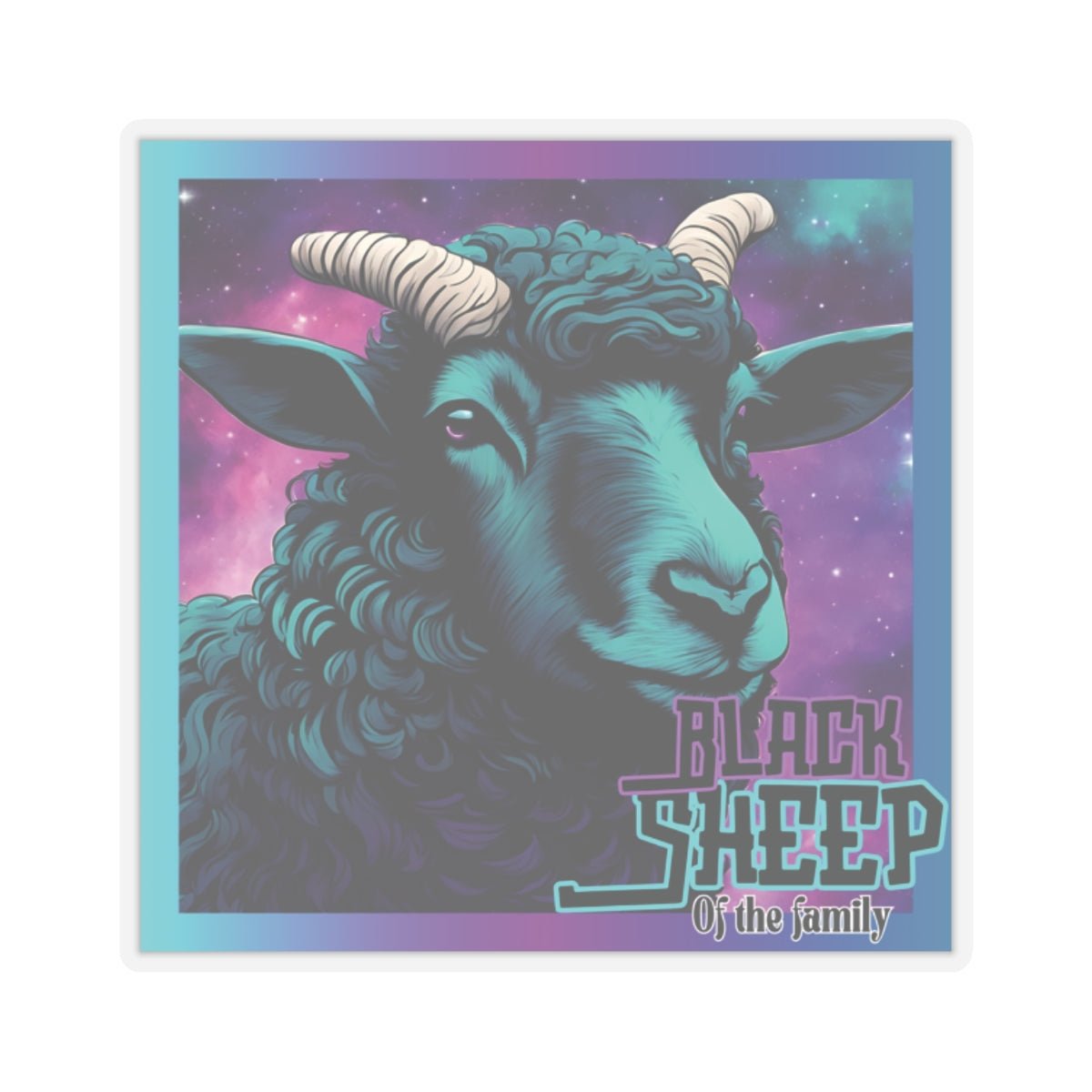 Black Sheep Stickers - MindLight Apparel - Black Sheep Stickers - 6" × 6" - Transparent -