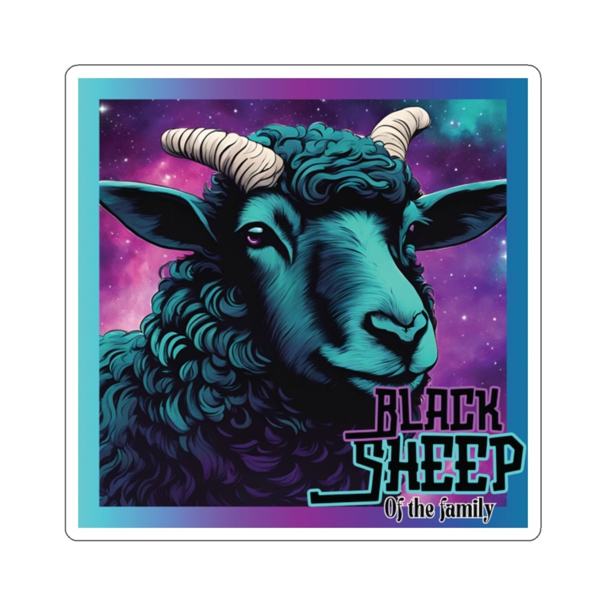 Black Sheep Stickers - MindLight Apparel - Black Sheep Stickers - 2" × 2" - White -