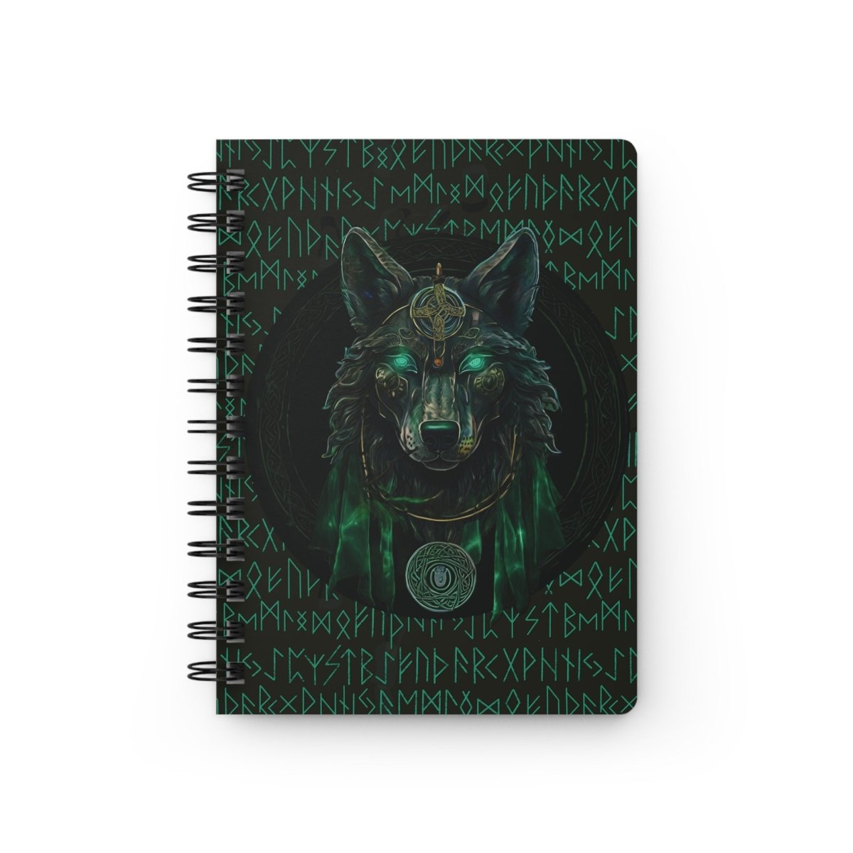 'Call of the Wolf' Mystic - Spiral Notebook - MindLight Apparel - 'Call of the Wolf' Mystic - Spiral Notebook - One Size -