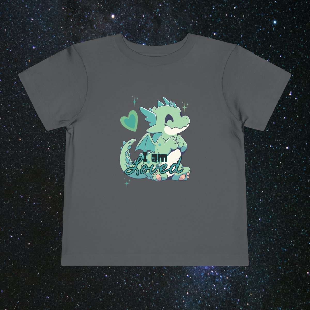 'Celestial Dragon' Embrace Toddler Tee - MindLight Apparel - 'Celestial Dragon' Embrace Toddler Tee - Asphalt - 2T -