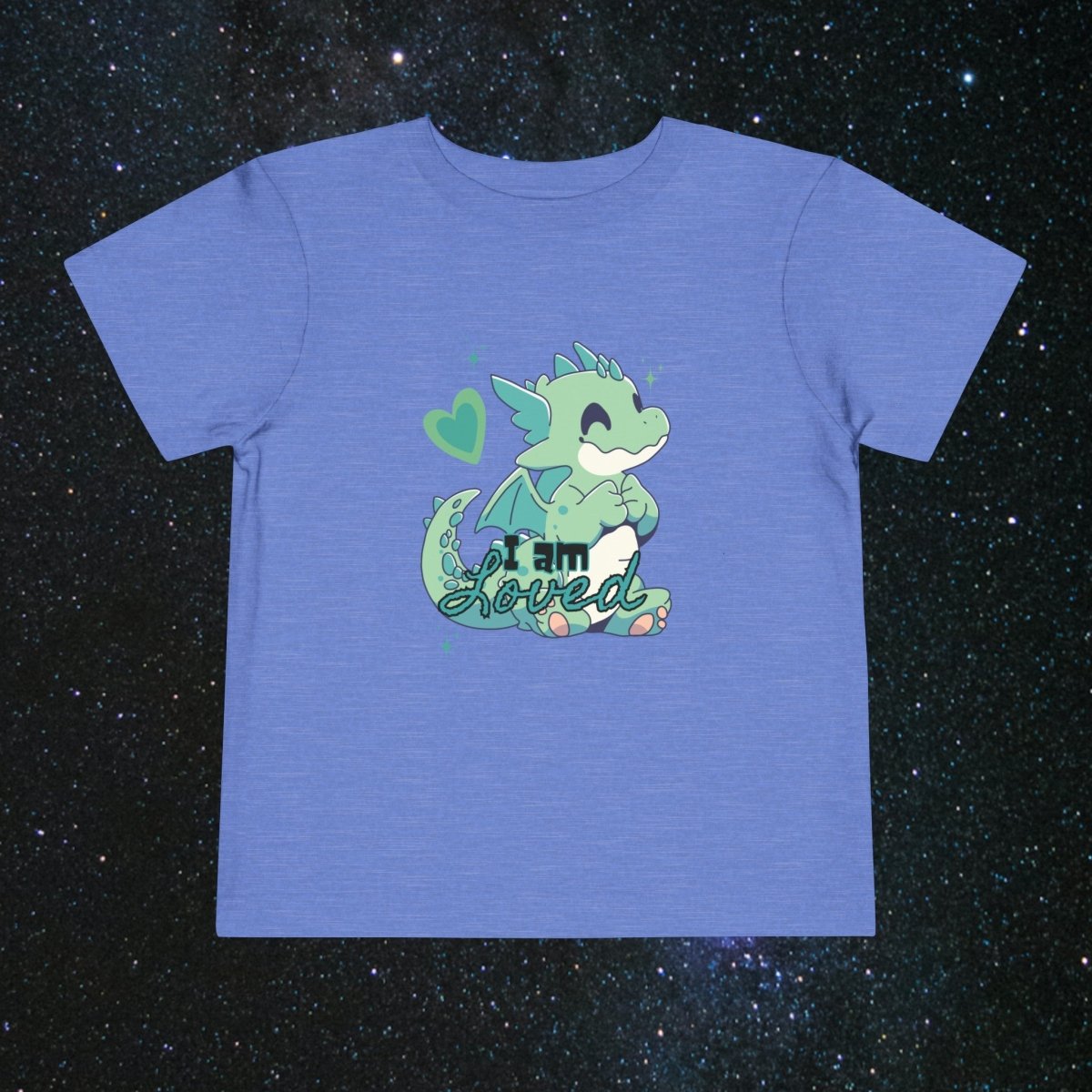 'Celestial Dragon' Embrace Toddler Tee - MindLight Apparel - 'Celestial Dragon' Embrace Toddler Tee - Heather Columbia Blue - 2T -