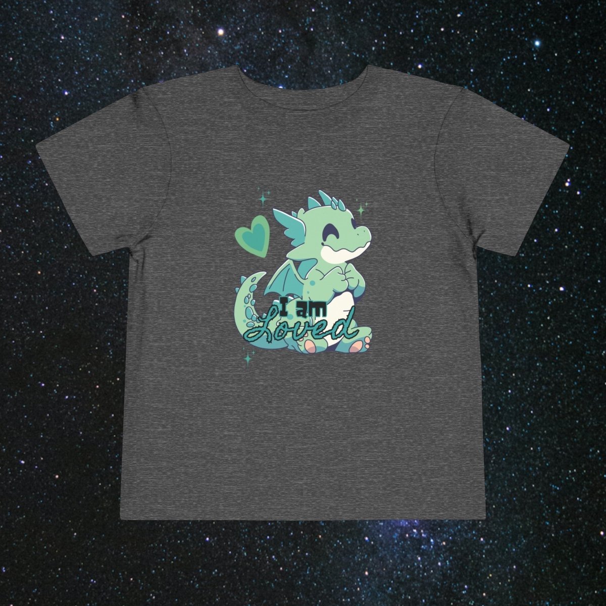 'Celestial Dragon' Embrace Toddler Tee - MindLight Apparel - 'Celestial Dragon' Embrace Toddler Tee - Dark Heather Grey - 2T -
