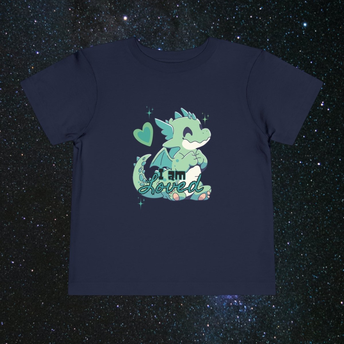 'Celestial Dragon' Embrace Toddler Tee - MindLight Apparel - 'Celestial Dragon' Embrace Toddler Tee - Navy - 2T -