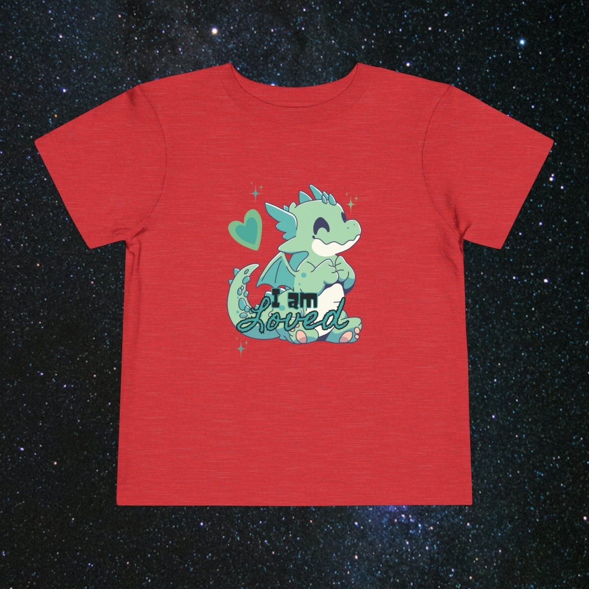 'Celestial Dragon' Embrace Toddler Tee - MindLight Apparel - 'Celestial Dragon' Embrace Toddler Tee - Heather Red - 2T -