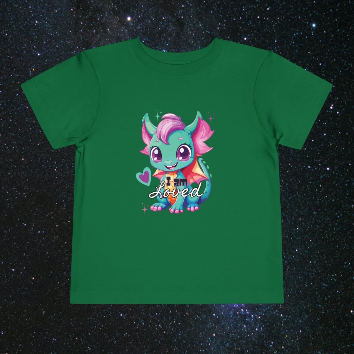 'Celestial Dragon' Green Embrace Toddler Tee - MindLight Apparel - 'Celestial Dragon' Green Embrace Toddler Tee - Kelly - 2T -