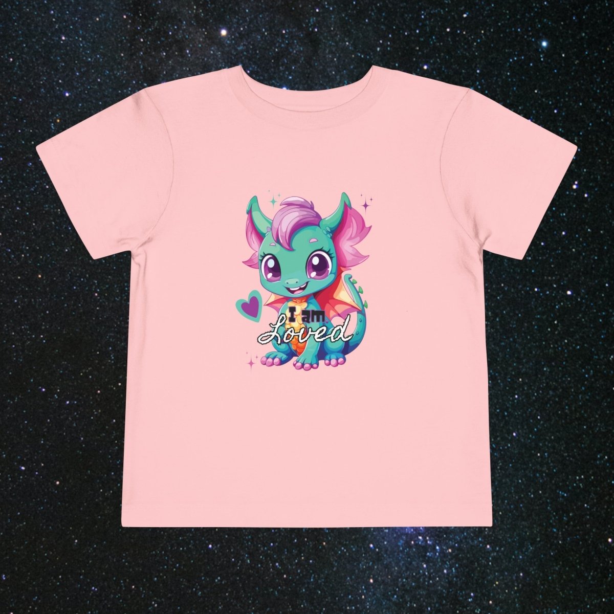 'Celestial Dragon' Green Embrace Toddler Tee - MindLight Apparel - 'Celestial Dragon' Green Embrace Toddler Tee - Pink - 2T -