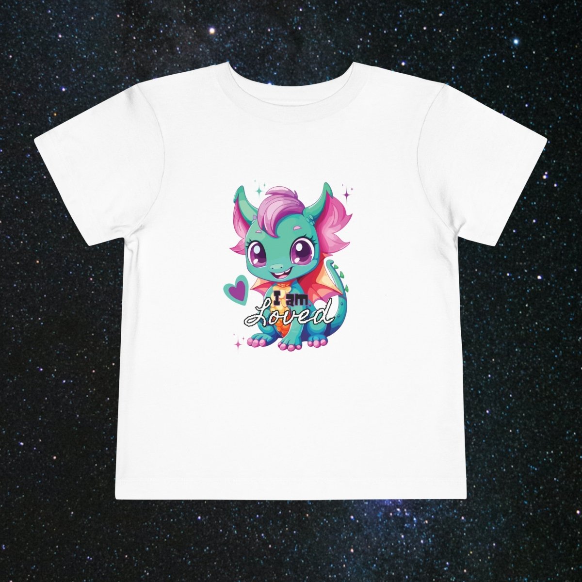 'Celestial Dragon' Green Embrace Toddler Tee - MindLight Apparel - 'Celestial Dragon' Green Embrace Toddler Tee - White - 2T -
