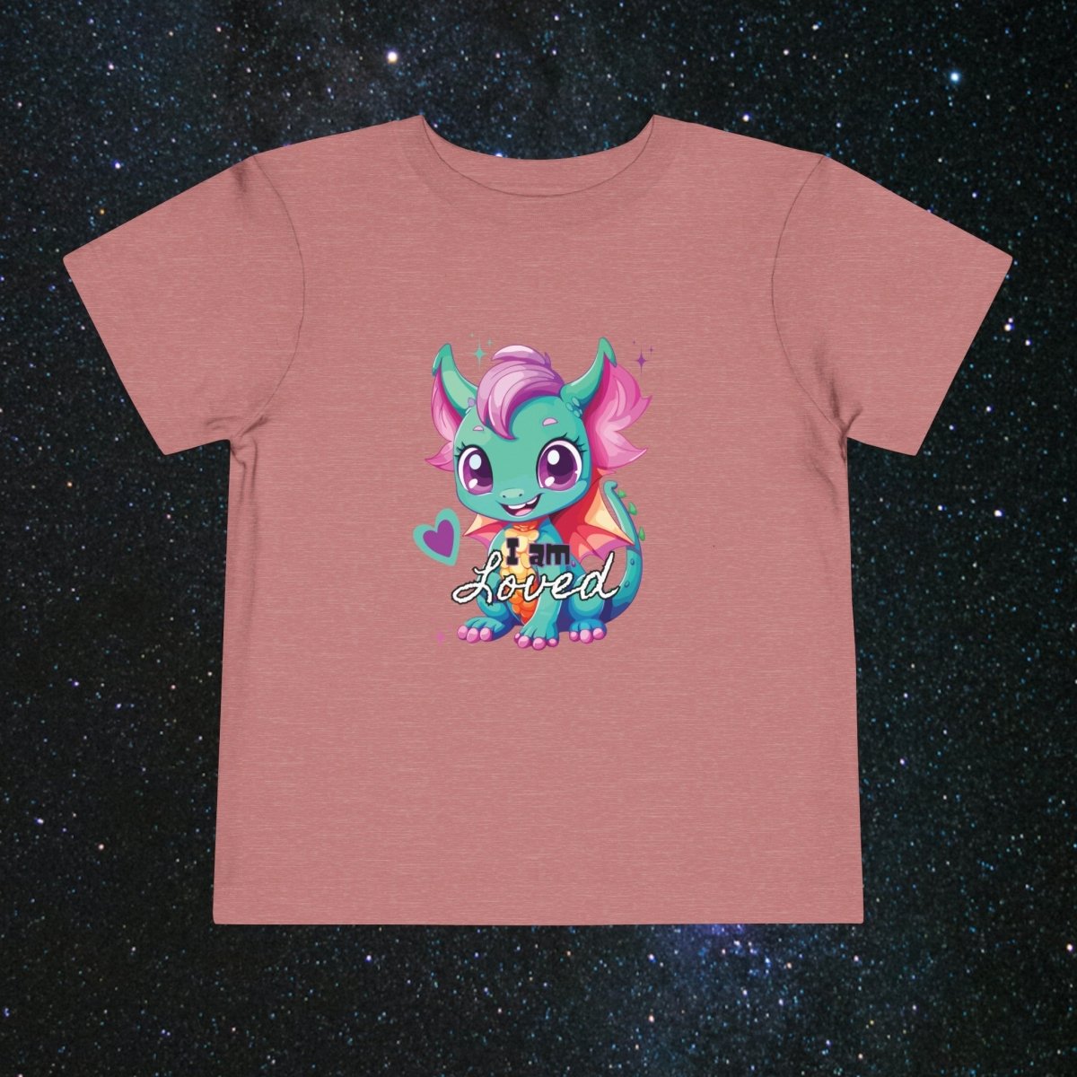 'Celestial Dragon' Green Embrace Toddler Tee - MindLight Apparel - 'Celestial Dragon' Green Embrace Toddler Tee - Heather Mauve - 2T -