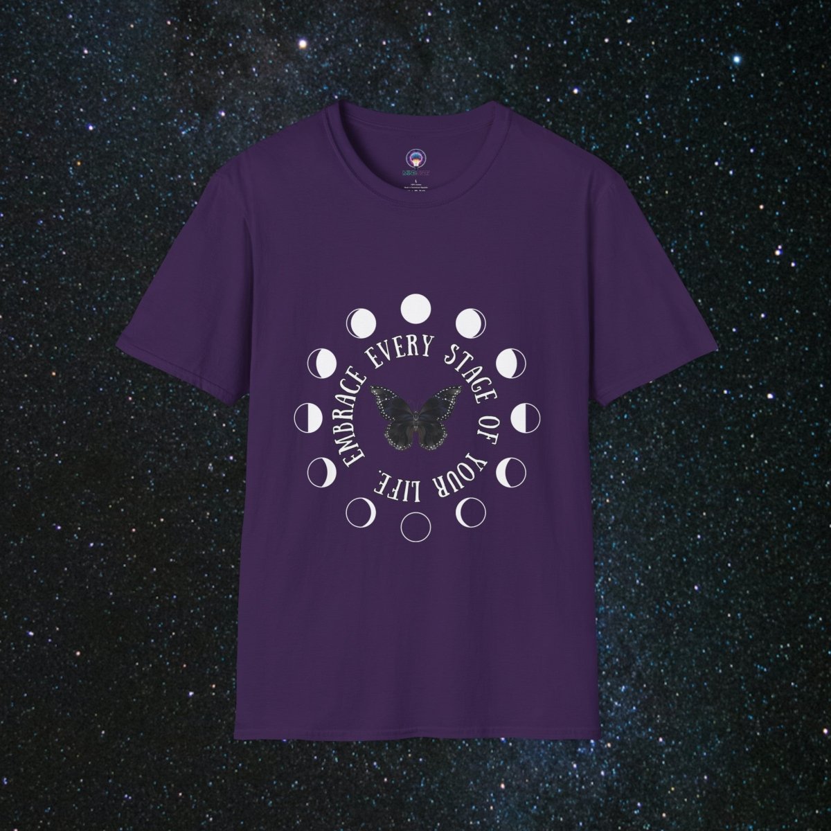 'Chrysalis' - Softstyle Women's Tee - MindLight Apparel - 'Chrysalis' - Softstyle Women's Tee - Purple - S -