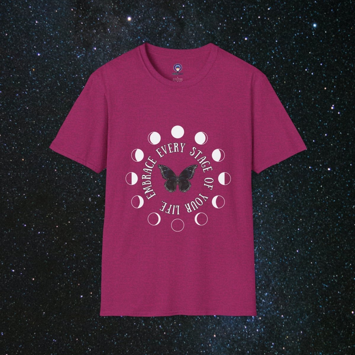'Chrysalis' - Softstyle Women's Tee - MindLight Apparel - 'Chrysalis' - Softstyle Women's Tee - Antique Heliconia - S -