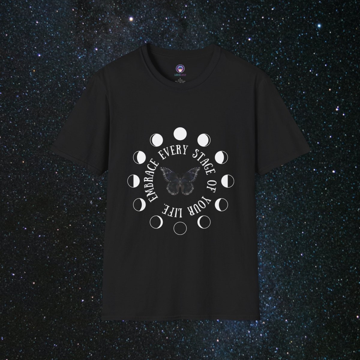 'Chrysalis' - Softstyle Women's Tee - MindLight Apparel - 'Chrysalis' - Softstyle Women's Tee - Black - S -