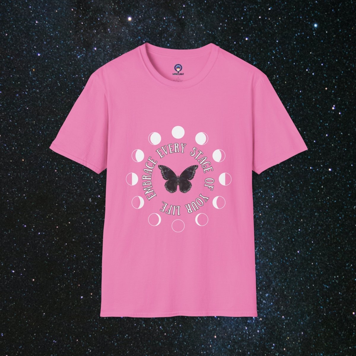 'Chrysalis' - Softstyle Women's Tee - MindLight Apparel - 'Chrysalis' - Softstyle Women's Tee - Azalea - S -