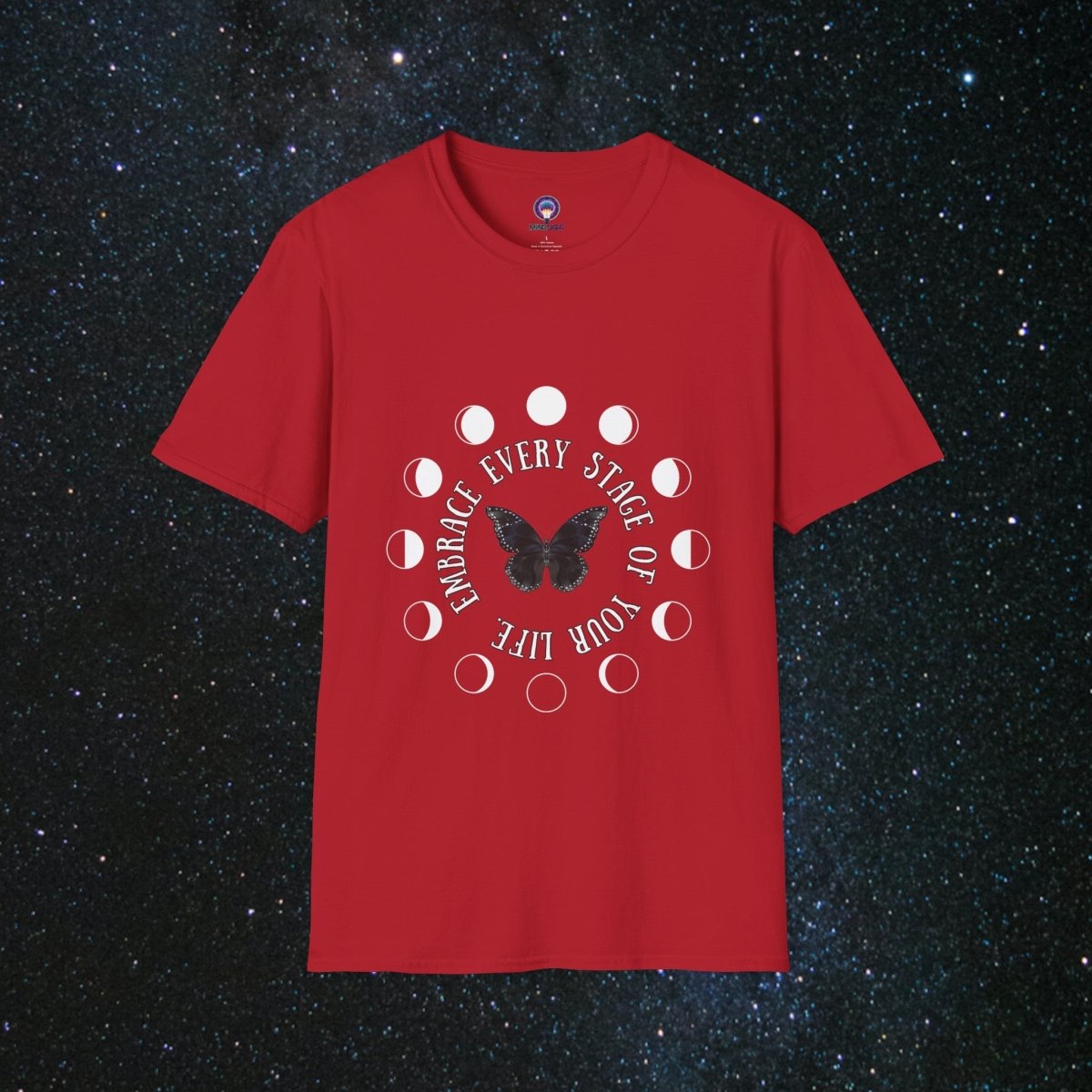 'Chrysalis' - Softstyle Women's Tee - MindLight Apparel - 'Chrysalis' - Softstyle Women's Tee - Cherry Red - S -