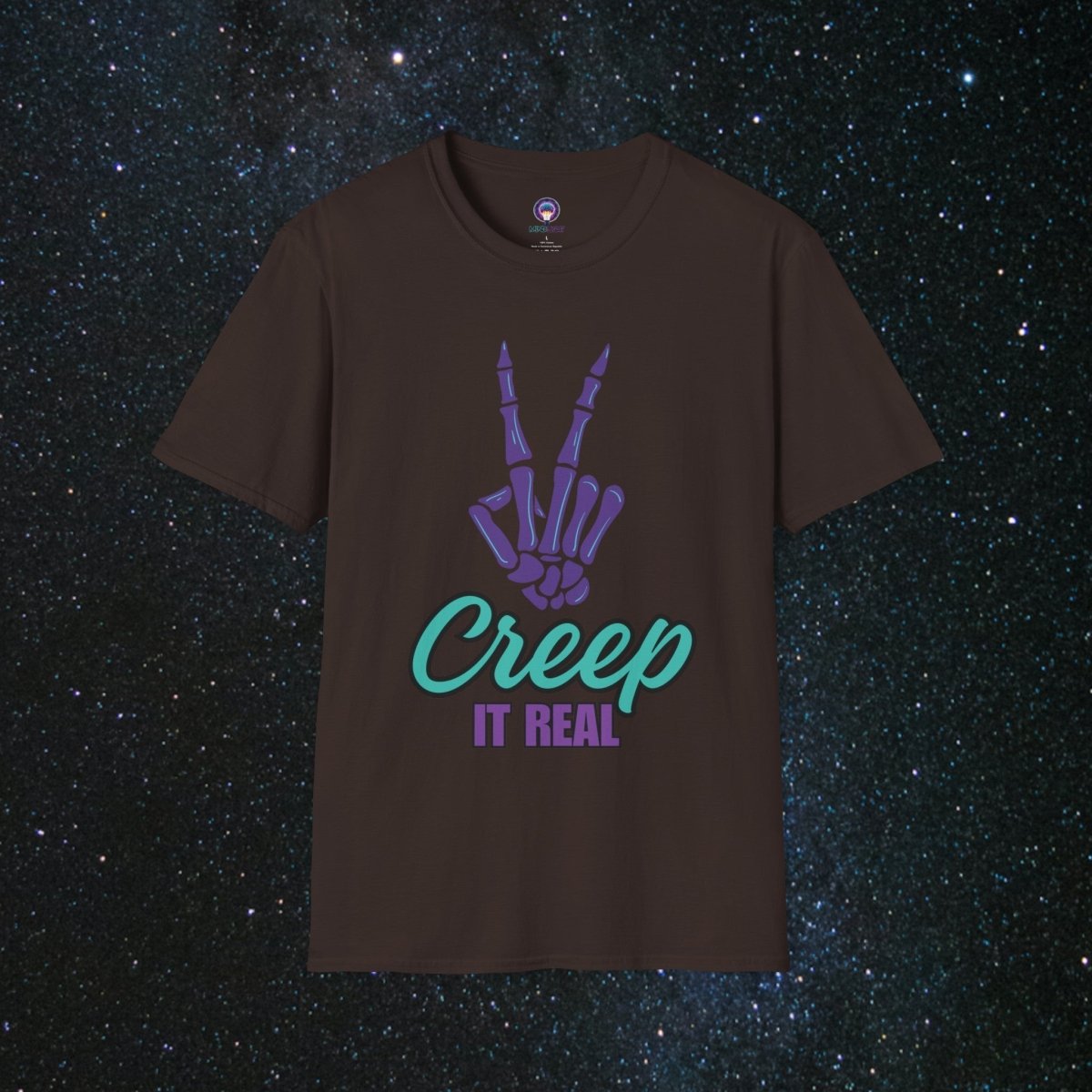 Creep It Real Unisex Softstyle T - Shirt - MindLight Apparel - Creep It Real Unisex Softstyle T - Shirt - Dark Chocolate - S -