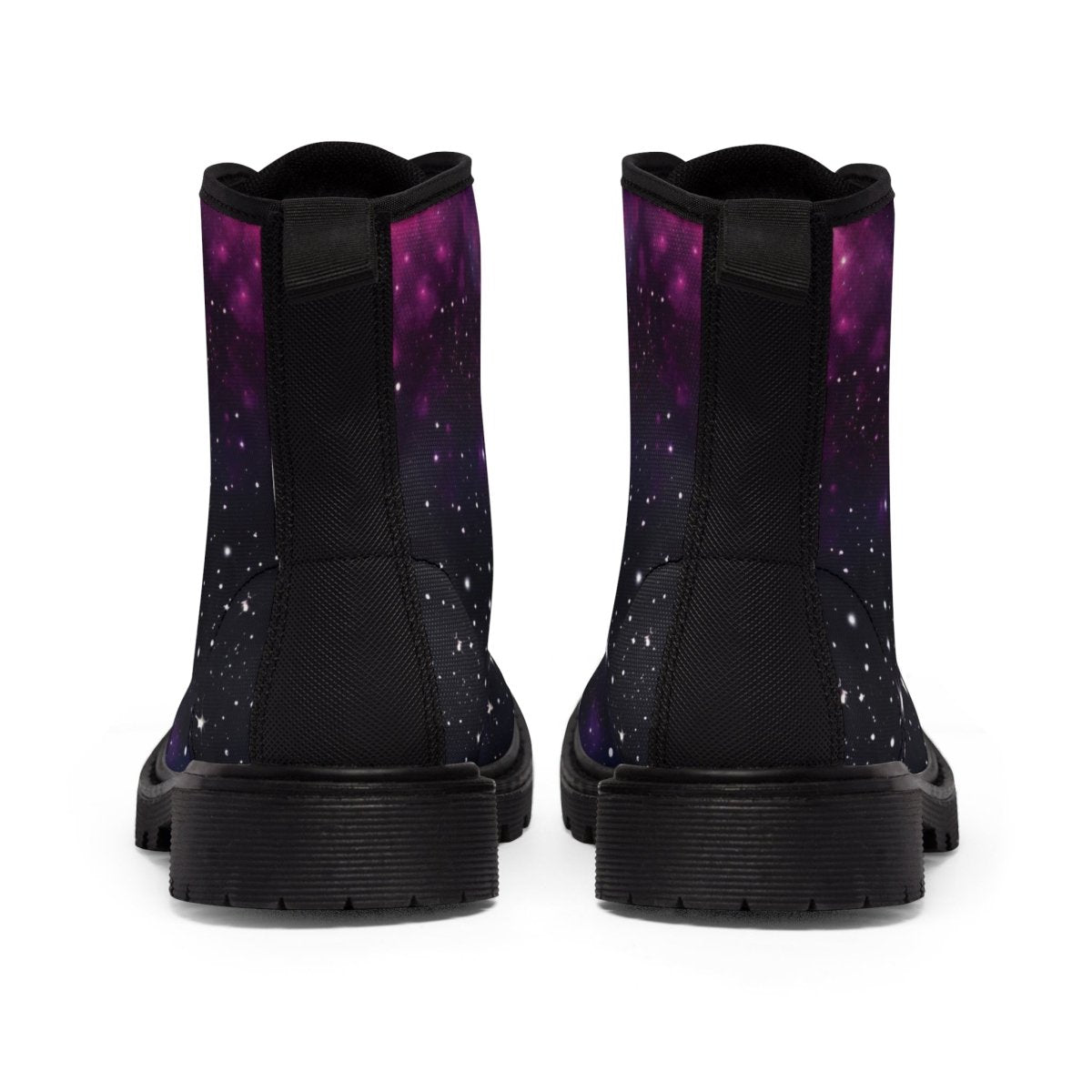 Dark Cosmic Canvas Women's Boots - MindLight Apparel - Dark Cosmic Canvas Women's Boots - US 6.5 - Black sole -