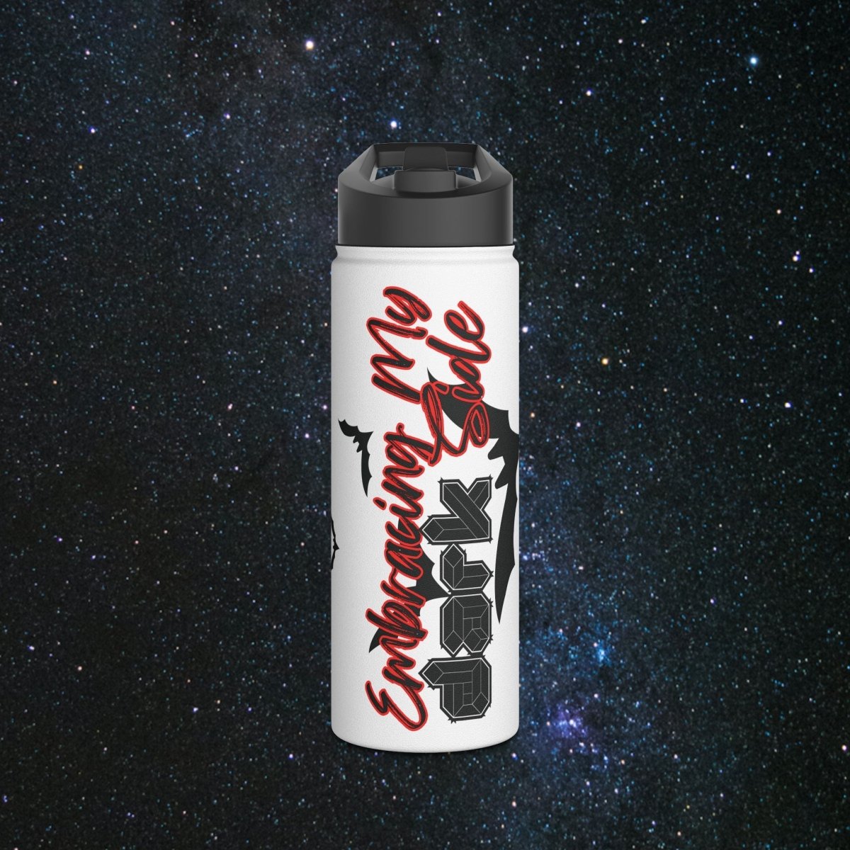 Darkside Stainless Steel Water Bottle - MindLight Apparel - Darkside Stainless Steel Water Bottle - 18oz - White -