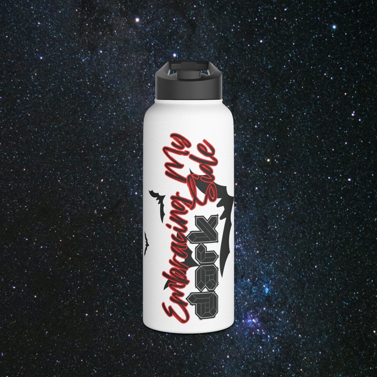 Darkside Stainless Steel Water Bottle - MindLight Apparel - Darkside Stainless Steel Water Bottle - 32oz - White -