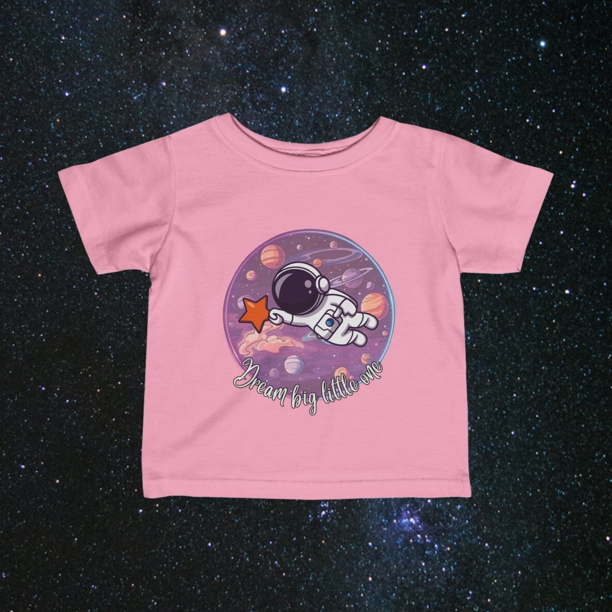 Dream Big Infant Jersey Tee - MindLight Apparel - Dream Big Infant Jersey Tee - Pink - 6M -