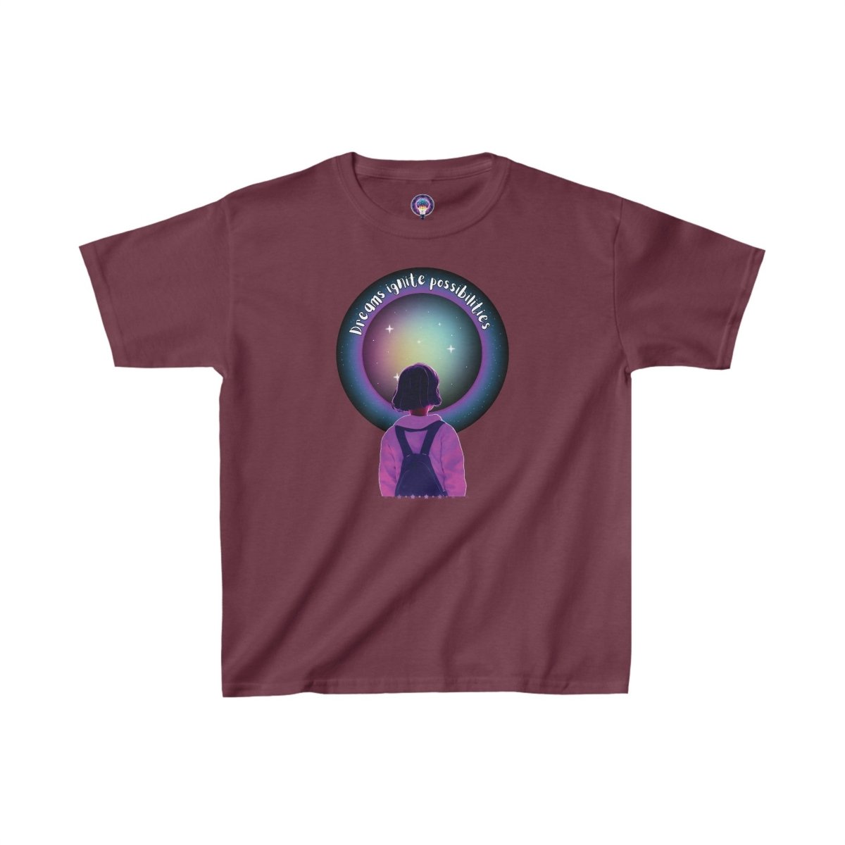 'Dream Big' Possibilities - Kid's Tee - MindLight Apparel - 'Dream Big' Possibilities - Kid's Tee - XS - Maroon -