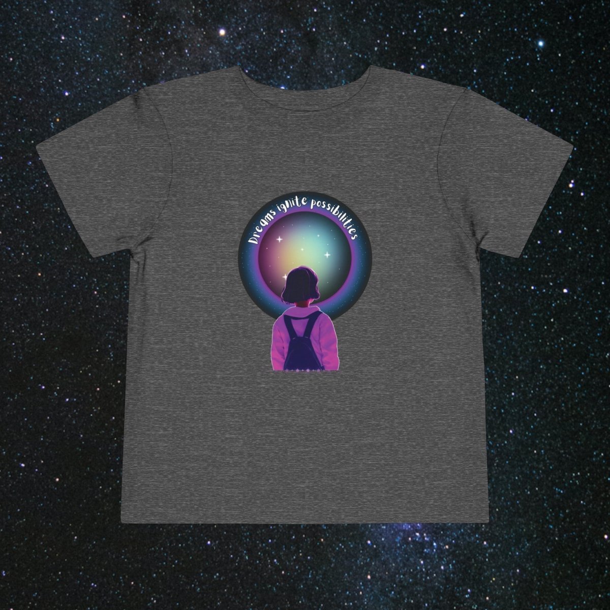 'Dream Big' Possibilities - Toddler Jersey Tee - MindLight Apparel - 'Dream Big' Possibilities - Toddler Jersey Tee - Dark Heather Grey - 2T -