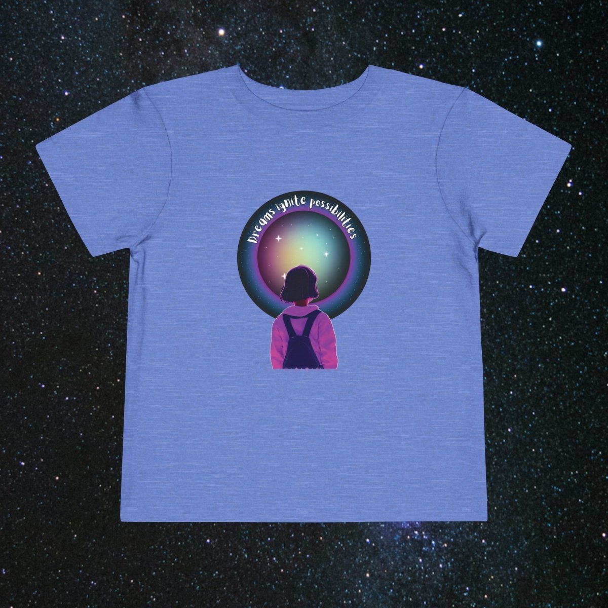 'Dream Big' Possibilities - Toddler Jersey Tee - MindLight Apparel - 'Dream Big' Possibilities - Toddler Jersey Tee - Heather Columbia Blue - 2T -