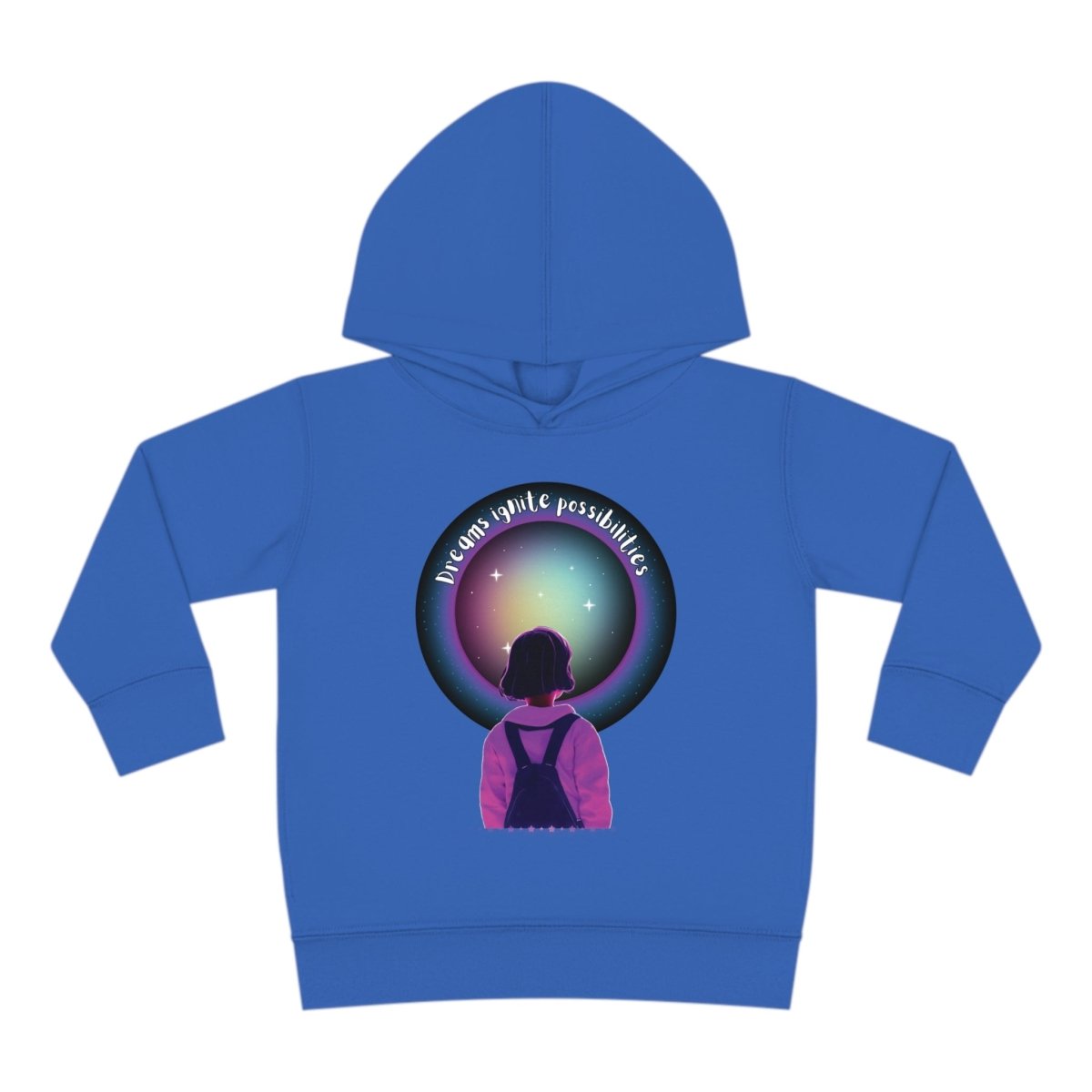 'Dream Big' Possibilities - Toddler Pullover Fleece Hoodie - MindLight Apparel - 'Dream Big' Possibilities - Toddler Pullover Fleece Hoodie - Vintage Royal - 2T -