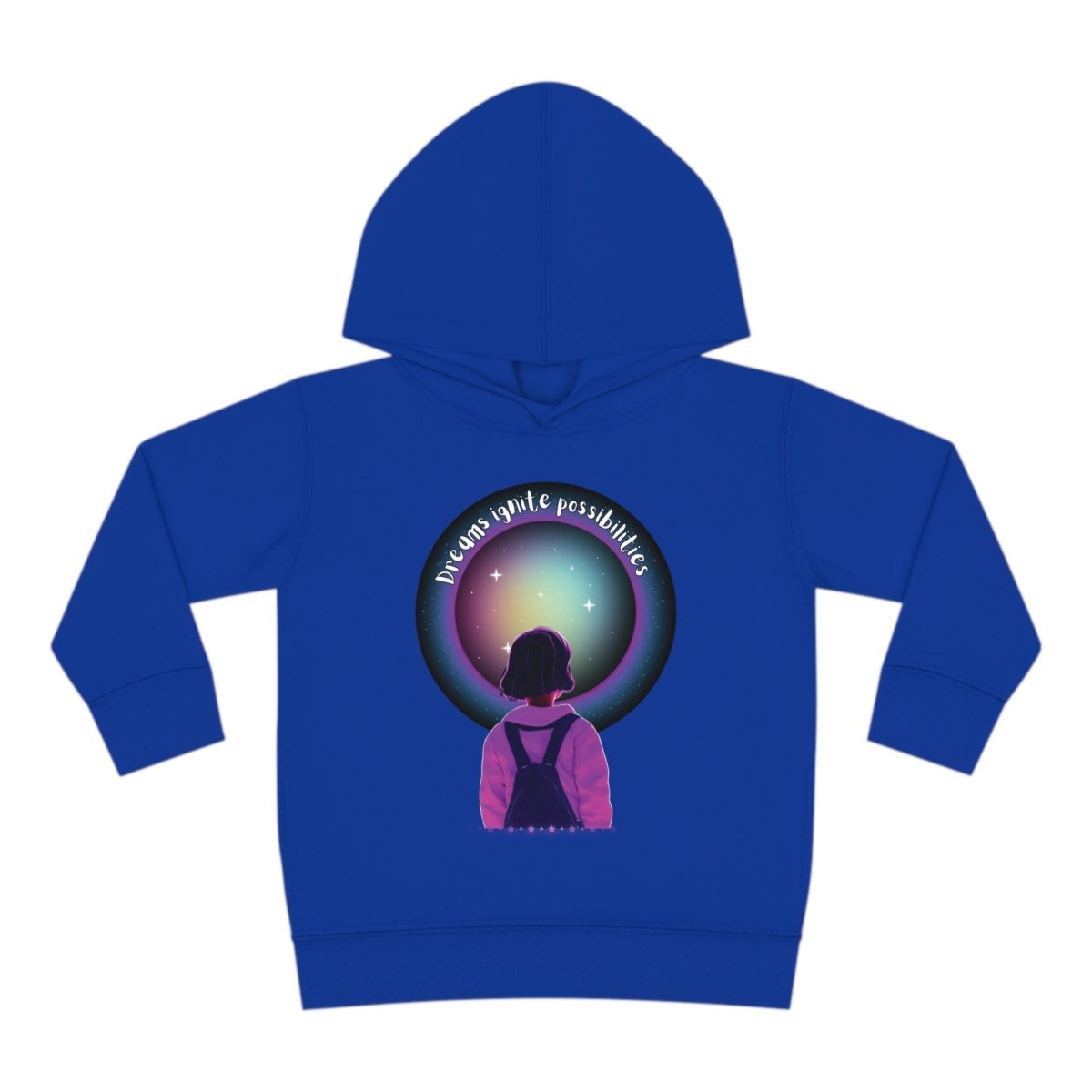 'Dream Big' Possibilities - Toddler Pullover Fleece Hoodie - MindLight Apparel - 'Dream Big' Possibilities - Toddler Pullover Fleece Hoodie - Royal - 2T -
