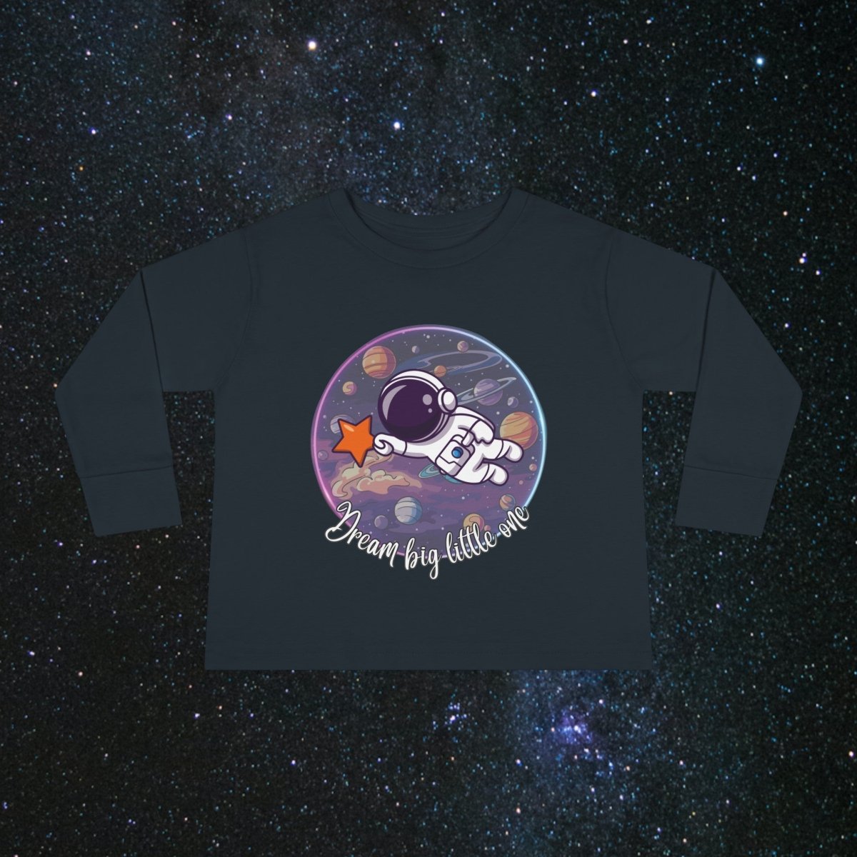 Dream Big Toddler Long Sleeve Tee - MindLight Apparel - Dream Big Toddler Long Sleeve Tee - Black - 2T -