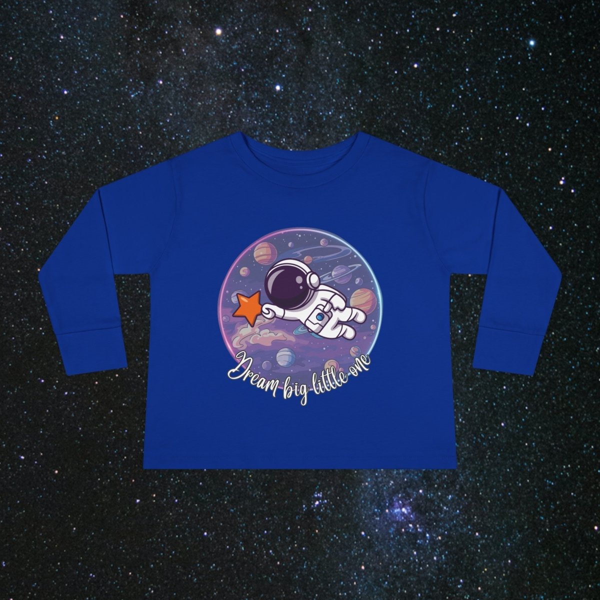 Dream Big Toddler Long Sleeve Tee - MindLight Apparel - Dream Big Toddler Long Sleeve Tee - Royal - 2T -