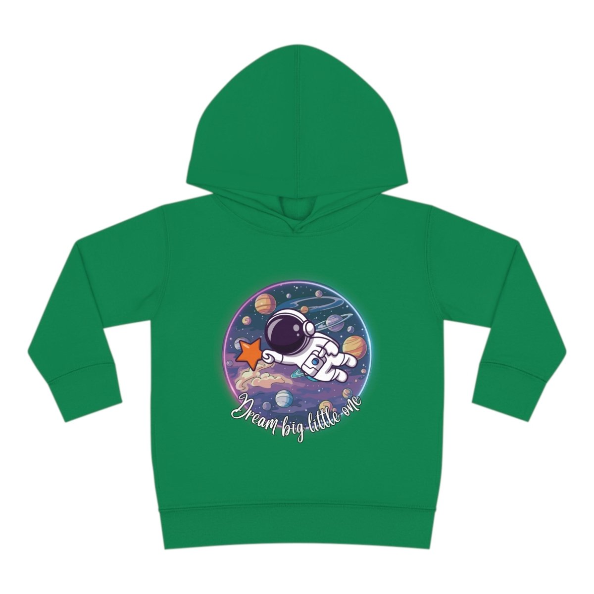 Dream Big Toddler Pullover Fleece Hoodie - MindLight Apparel - Dream Big Toddler Pullover Fleece Hoodie - Kelly - 2T -