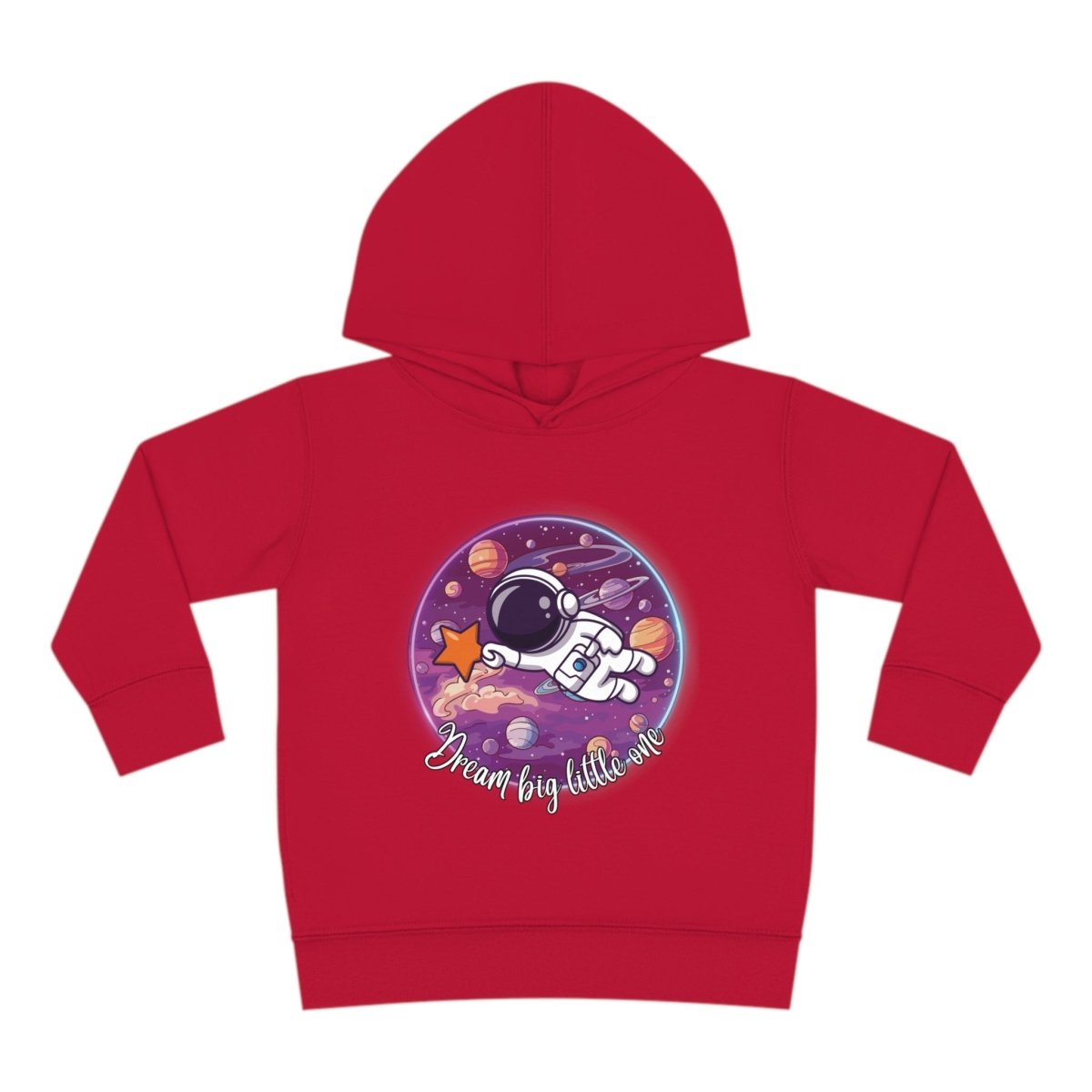 Dream Big Toddler Pullover Fleece Hoodie - MindLight Apparel - Dream Big Toddler Pullover Fleece Hoodie - Vintage Red - 2T -