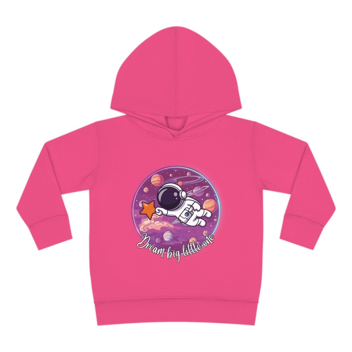 Dream Big Toddler Pullover Fleece Hoodie - MindLight Apparel - Dream Big Toddler Pullover Fleece Hoodie - Vintage Hot Pink - 2T -