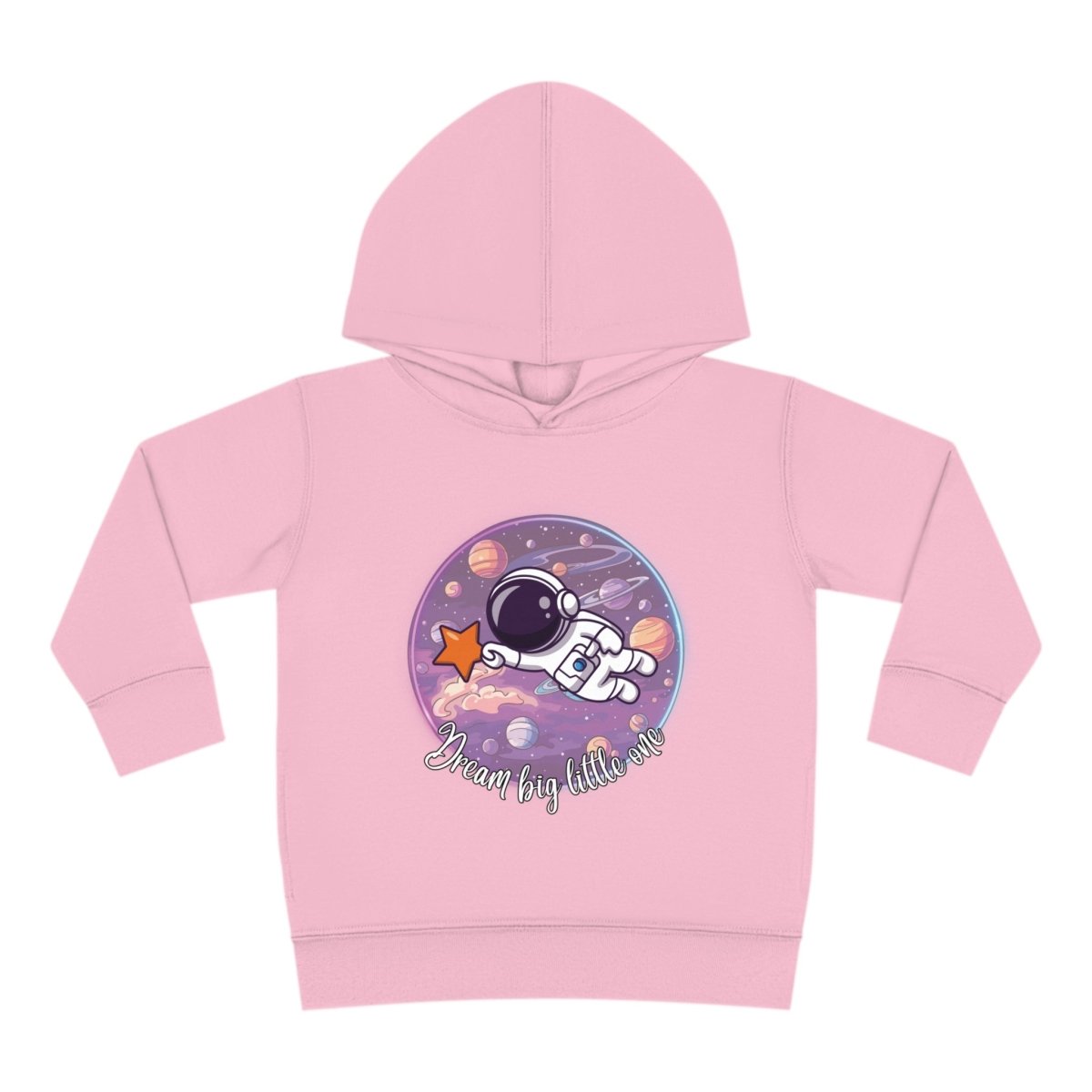Dream Big Toddler Pullover Fleece Hoodie - MindLight Apparel - Dream Big Toddler Pullover Fleece Hoodie - Pink - 2T -