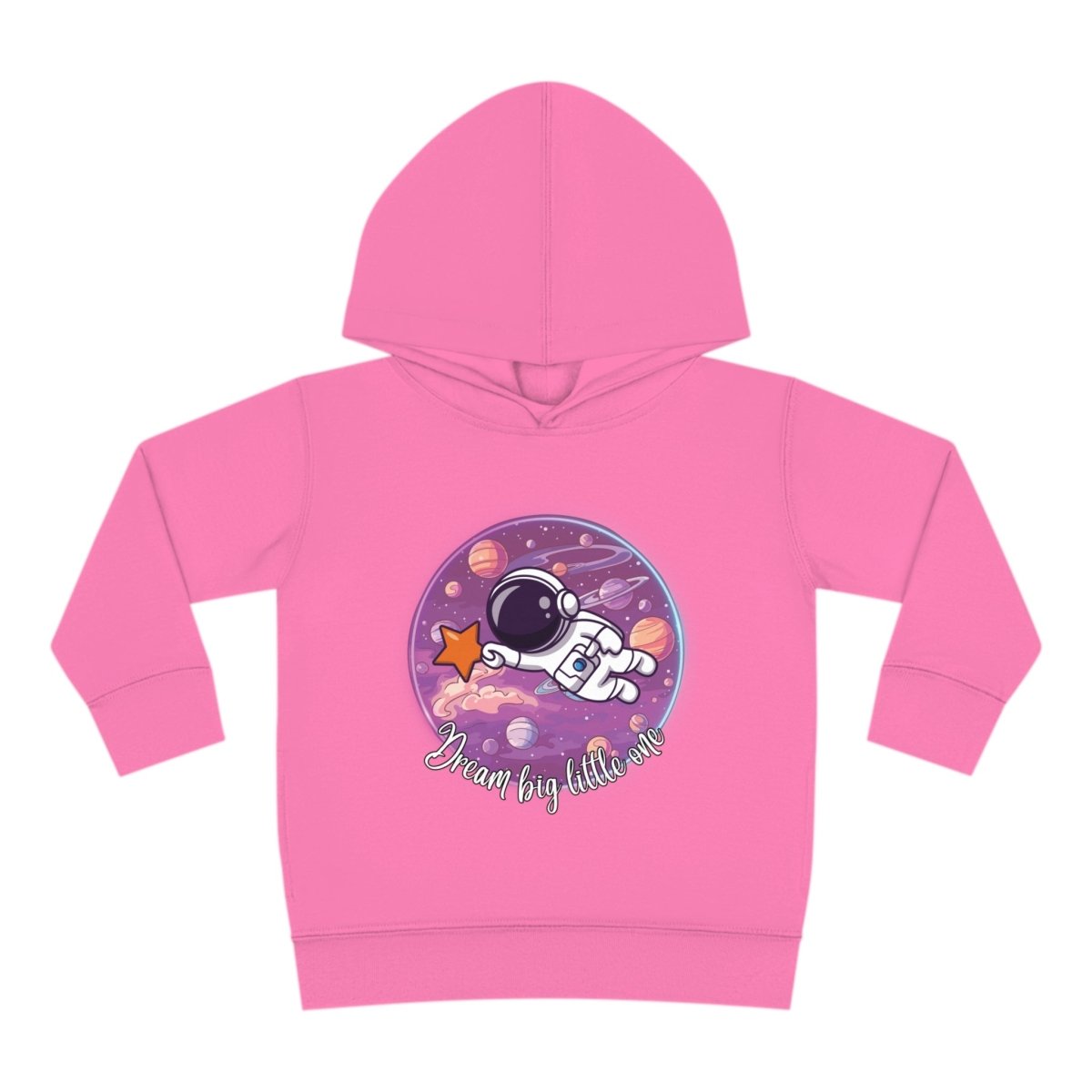 Dream Big Toddler Pullover Fleece Hoodie - MindLight Apparel - Dream Big Toddler Pullover Fleece Hoodie - Raspberry - 2T -