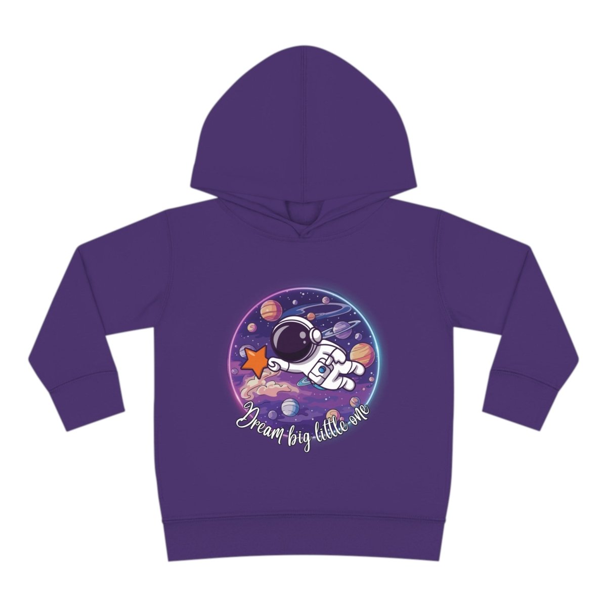 Dream Big Toddler Pullover Fleece Hoodie - MindLight Apparel - Dream Big Toddler Pullover Fleece Hoodie - Purple - 2T -