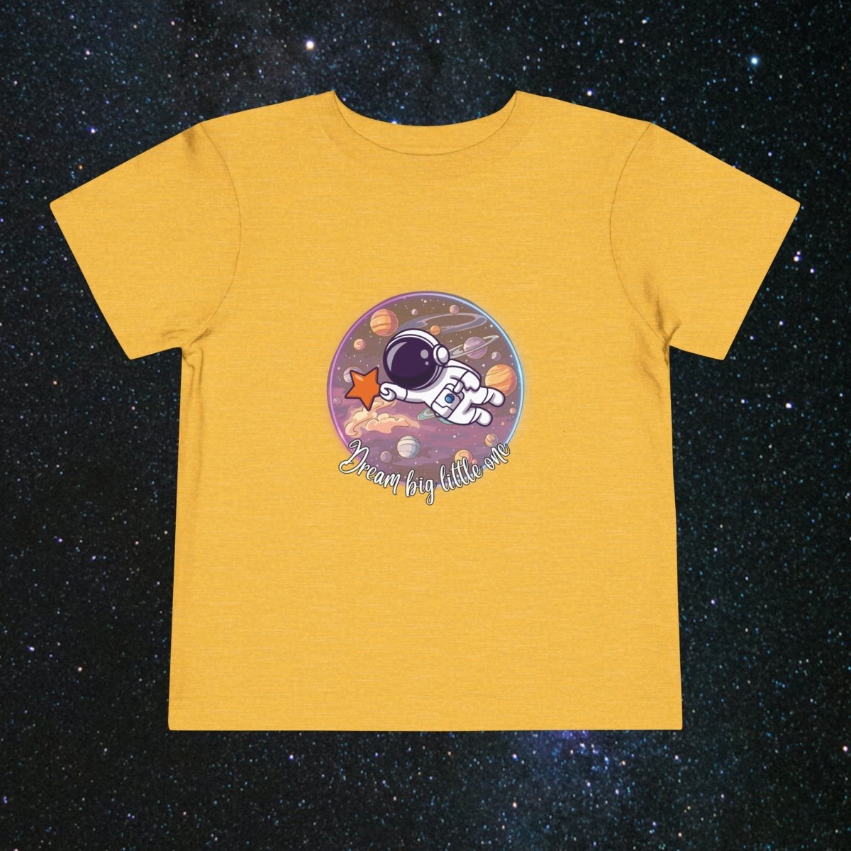 Dream Big Toddler Tee - MindLight Apparel - Dream Big Toddler Tee - Heather Yellow Gold - 2T -