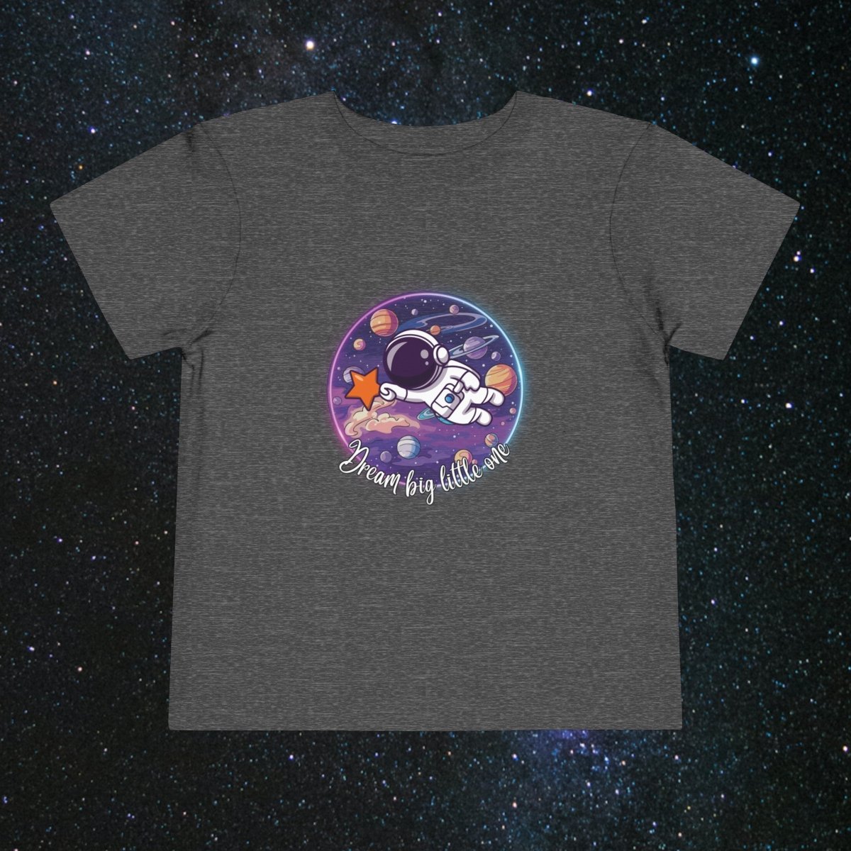Dream Big Toddler Tee - MindLight Apparel - Dream Big Toddler Tee - Dark Heather Grey - 2T -